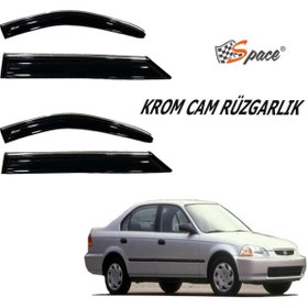 Resim Krom Cam Rüzgarlığı 1.2Mm Honda Civic 1996\u002F2001 4'Lü \u002F Caru428 