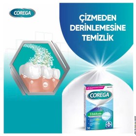 Resim Corega 3 Dakikada Temizleyici 30 Tablet 3 Adet 