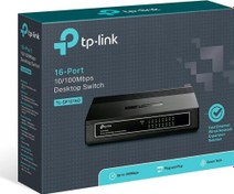 Resim 16 Port 10-100 Mbps Switch Plastik Kasa Tl-Sf1016D TP-Link