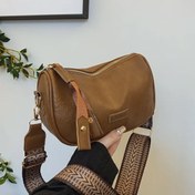 Resim Eski Boston El Çantası, Geniş Kapasiteli Şık Çapraz Çanta, Kadın Modası Retro Boston Çantası - Düz Renkli PU Malzeme Omuz Çantası Ayarlanabilir Kayış Ve Fermuarlı Kapatma, Tek Omuz Çapraz Çanta Retro Yastık Çanta. 