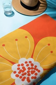 Resim Dijital Baskı Plaj Deniz Havlusu Çiçek Desenli Peştamal HVL0182 