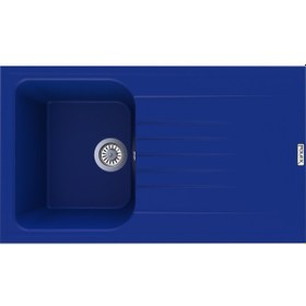 Resim Polex Cristalüx Granit Evye P-02 Mavi Tezgah Altı Ve Tezgah Üstü Mutfak Evyesi 85x49.5 CM 