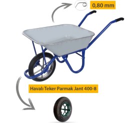 Resim Kanat Afrika Galvanizli Şişme Teker Parmak Jant Demonte El Arabası 0.80 mm Sac 