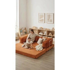 Resim Ravessi 100X200 Kanepe - Fitilli Kadife Yıkanır Silinir Yeryatağı Aktivite Koltuğu 