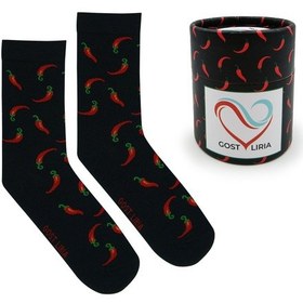 Resim Gost Liria Pepper Socks Desenli Unisex Soket Çorap Siyah 