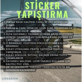 Resim Satranç Temalı Sticker 20 x 12 cm 