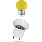 Resim Fujika Duy Fişli + 15W E-27 Duylu Renkli Gece Lambası Ampulu Sarı Işık 