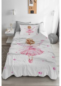 Resim Sevimli Prenses Peri Desenli Tek Kişilik Pike ( Yastık Kılıflı ) 