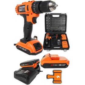 Resim Bulldozer CoreRDX 24 V 5 Ah Darbeli Çift Akülü Şarjlı Vidalama Matkap 27 Parça Usta Seti 
