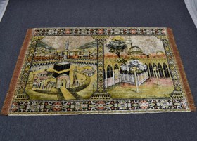 Resim Antika Manzara Kutsal Belde Kabe-i Muazzama Tasvirli Pastel Duvar Halısı 5904 