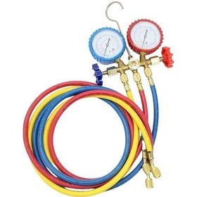 Resim Dashanshop Araç Klima Soğutucu Basınç Göstergesi, Çift Vanalı, Otomobil R134a Gaz Ölçüm Cihazı 