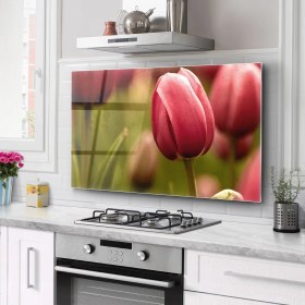 Resim Olinpa Ocak Arkası Cam Koruyucu Tezgah Ankastre Arkası Koruyucu 76X50 cm | 