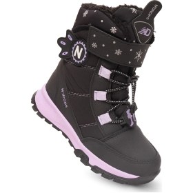 Resim Kaptan Junior Kız Çocuk Kürklü Kar Cırtlı Bot Pndrk 650 Siyah 
