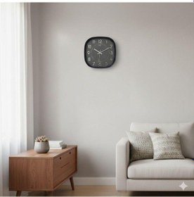 Resim Galaxy Premium Serisi Abs Kasa Duvar Saati Oval 30 Cm Siyah Renkli Klasik Kadran Çok Renkli 