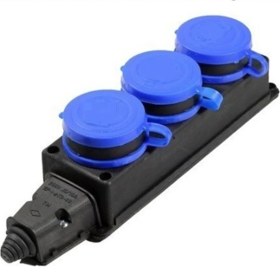 Resim Geylani Kauçuklu Kapaklı 3 Lü Priz Monofaze grup Klemens 