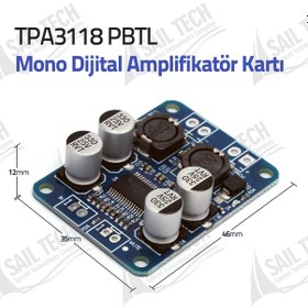 Resim TPA3118 PBTL Mono Dijital Amplifikatör Kartı 