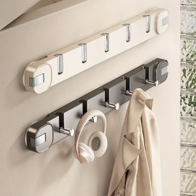 Resim Modern Duvara Monte Vantuzlu Kanca Rafı Gizli Kancalarla - Kolay Kurulum, Delme Yok ve İz Bırakmayan Çıkarma - Ev Dekoru, Giriş Yolu veya Banyo Depolama için Katlanabilir Plastik Düzenleyici, Aksesuar Tutucu | Katlanabilir Kancalar | Matkap İhtiyacı Olmadan Montaj, Banyo Duvar Montaj Organizatörü 