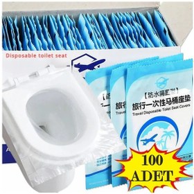 Resim Tineke 100 Adet Tek Kullanımlık Klozet Örtüsü Kapak Poşeti 