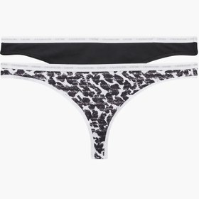 Resim Calvin Klein THONG 2PK Kadın Siyah Tanga Set 