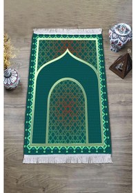 Resim Dijital Baskı Kaymaz Tabanlı Yıkanabilir Püsküllü Seccade Scd0002 Renkli 