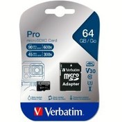 Resim Verbatim Pro U3 64GB Micro SDXC Hafıza Kartı 