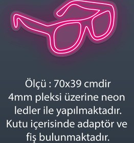 Resim Masal Gözlük figürü neon led tabela gözlük mağazaları için tablo 
