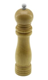 Resim Büyük Çap: 4.5cm - Uzunluk: 19cm Ahşap Tuz - Baharat Öğütücü Kahverengi 