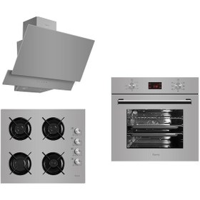 Resim Ferre 8008 - G 2140 CE - D031 Fara Gri Ankastre Set 