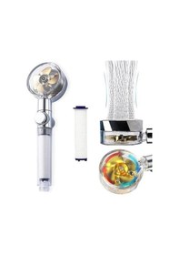 Resim Bucuks Turbo Pervaneli Ve Filtreli Su Tasarruflu 360 Derece Dönebilen Tazyikli Duş Başlığı Renkli 