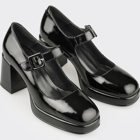 Resim Elle Shoes Siyah Deri Kadın Ayakkabı 