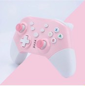 Resim Pink-switch Kablosuz Oyun Kumandası Ns Gamepad, Uyandırma Fonksiyonlu, Titreşimli Tek Tıklamayla Uyandırma Fonksiyonu, 
