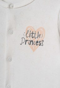 Resim Organik Pamuk Pointel Pantolonlu Takım | GOTS Sertifikalı Nefes Alabilir Bebek Seti | "Little Princess" Ekru Üst & Pembe Alt | 3-24 Ay - 9-12 Ay 