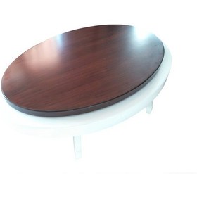 Resim Döner Orta Sehpa Oval Rustarz Model Kayın Retro Ayak Sağlam Şık M 