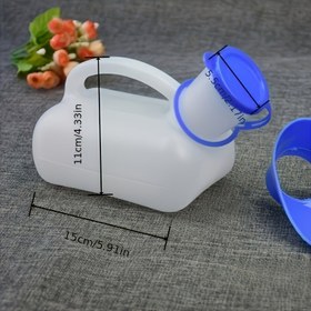 Resim 2 adet Taşınabilir Seyahat Tuvaleti, Erkekler ve Kadınlar için Uygun, 33.81oz Kapasiteli, Pratik Tutma Kulplu Geniş Sızdırmaz İdrar Kabı, Araba, Karavan, Kampçılık ve Açık Hava Aktiviteleri için İdeal - Dayanıklı Plastik Malzeme 