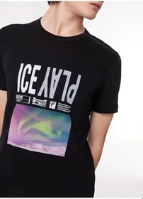 Resim ICE PLAY Bisiklet Yaka Düz T-Shirt, 23IU1M0F018P400 