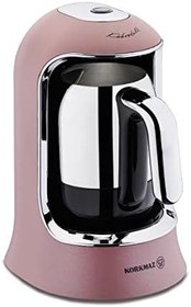 Resim Korkmaz Kahvekolik Rosagold/Krom Otomatik Kahve Makinesi 
