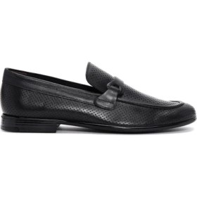 Resim Derimod Erkek Siyah Deri Klasik Loafer 25SFD6007DI 