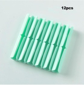 Resim Yeşil 12 Adet/takım Yatak Çarşafı Klipleri Yatak Örtüsü Tutucu Raptiye Yatak Kaymaz Kelepçe Nevresim Tutucular Tutucu Kaymaz Tutucu 