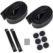 Resim Jeemson Dağ Bisikleti İç Lastik Seti - 2 İç Lastik, 2 Çubuk, 6 Yama Ve Rasp İle Tamir Kit 26x1.75/2.125 