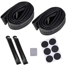 Resim Jeemson Dağ Bisikleti İç Lastik Seti - 2 İç Lastik, 2 Çubuk, 6 Yama Ve Rasp İle Tamir Kit 26x1.75/2.125 