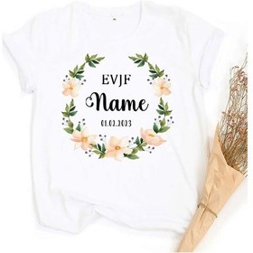 Resim Menıscounter Kişiselleştirilmiş Evjf Takımı Gelin Tişört - Bekarlığa Veda Partisi - Özel Ad Nedime Tişörtkahverengikadın Kahverengi 