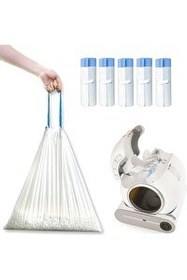 Resim Haustier Tüm Modeller İle Uyumlu Akıllı Kedi Tuvaleti Büzgülü Çöp Poşeti 5 X 15 Adet - 75 Adet 