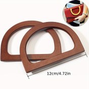 Resim İki D-Şekilli Ahşap Sap - 4, 182.88cm DIY Çanta Aksesuarları, Pürüzsüz Bitiş, El Sanatları ve Ev Dekorasyonu İçin Mükemmel, Çantalar İçin Ahşap Saplar 