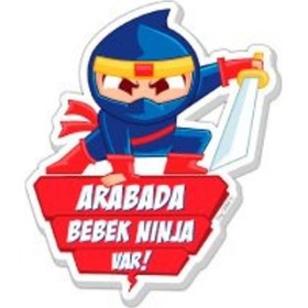 Resim Bob16 Arabada Bebek Ninja Var Sticker 