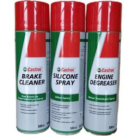 Resim Castrol 3'ü 1 Arada Balata - Motor Temizleyici - Silikon Sprey 