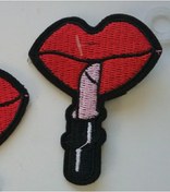 Resim Armada Ütüyle Yapışabilen İşleme Dudak Ruj Patch Yama Hotfix ( 5,5 cm * 7 cm ) 