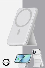 Resim SWORD Magsafe Powerbank 7000mAh 20W Hızlı Şarj Standlı ve Taşınabilir iPhone ve Android Uyumlu 