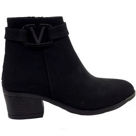 Resim Ayakkabımood Cc 5 Cm Siyah Zümrüt Topuklu Bayan Bot Siyah 