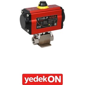 Resim Çift Etkili PNömatik Aktüatörlü Hidrolik 2 Yollü Küresel Vanalar (Aısı 316-L Paslanmaz) - Zemine Sac Monteli - Viton 