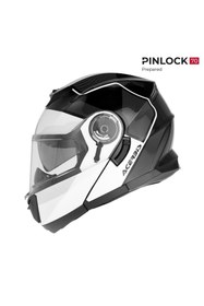 Resim Acerbis Serel 22-06 Kask Siyah Beyaz Siyah - Beyaz 